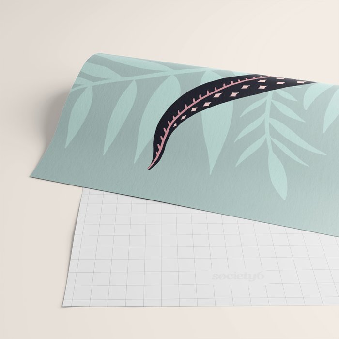 Crocodile - Mint Wrapping Paper Gallery Image 2