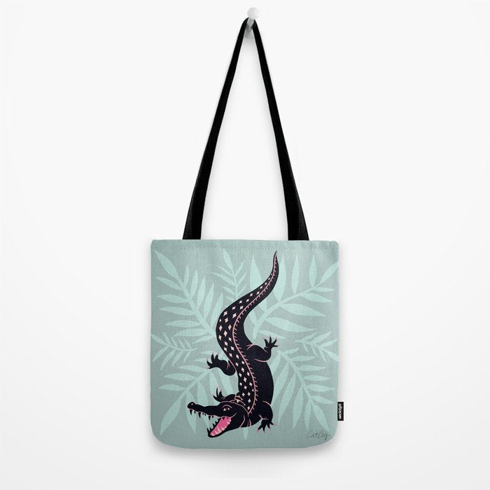 Crocodile - Mint Tote Bag Gallery Image 2