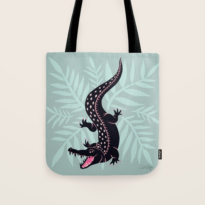 Crocodile - Mint Tote Bag Gallery Image 1