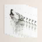 Wolf Howling Wrapping Paper Gallery Image 3