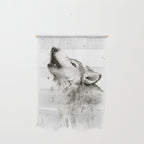 Wolf Howling Wall Hanging Gallery Image 1