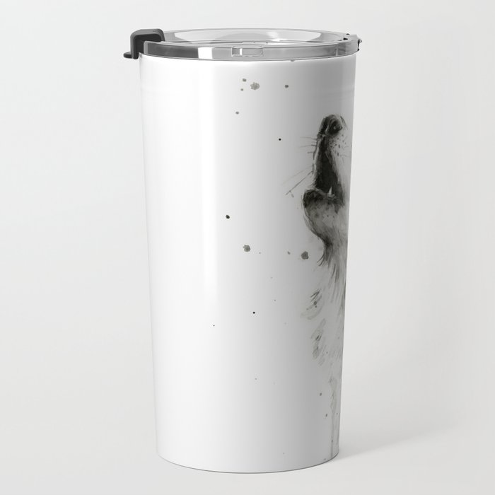 Wolf Howling Travel Mug Gallery Image 3
