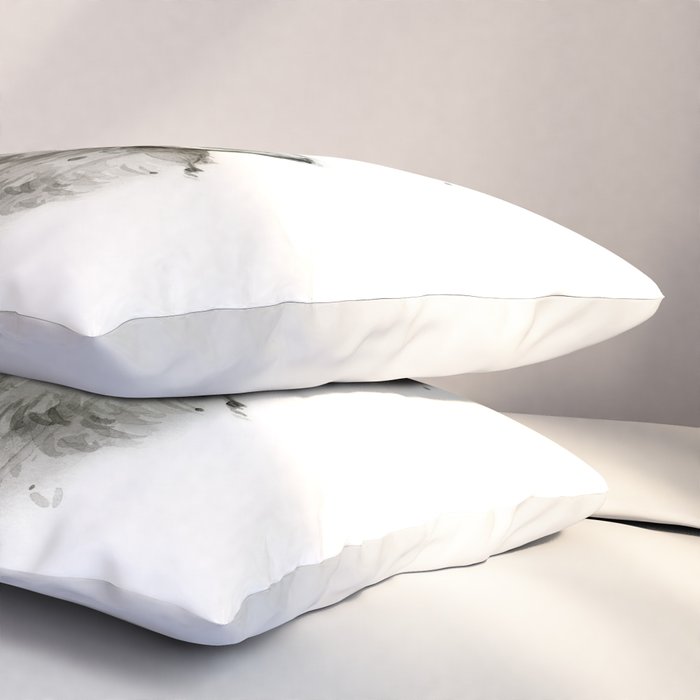 Wolf Howling Pillow Sham Gallery Image 3