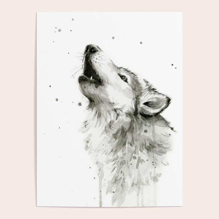 Wolf Howling Poster Gallery Image 1
