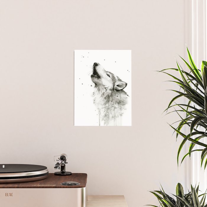 Wolf Howling Poster Gallery Image 2