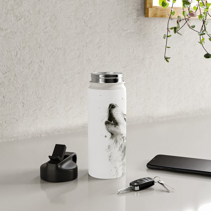 Wolf Howling Water Bottle Gallery Image 4