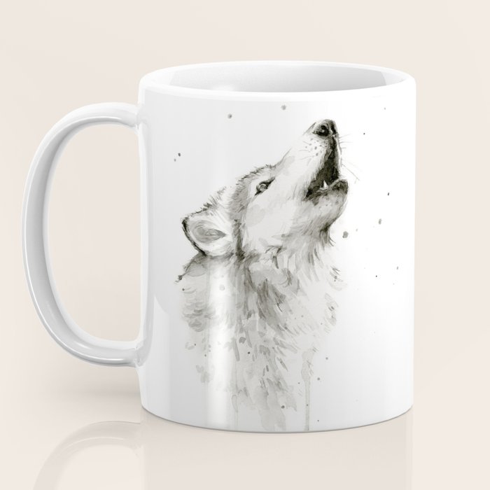 Wolf Howling Coffee Mug Gallery Image 3
