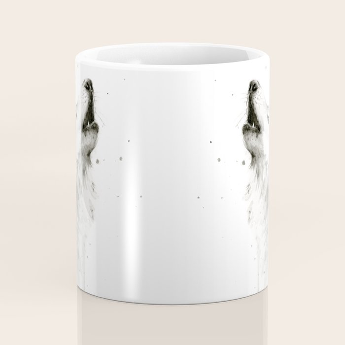 Wolf Howling Coffee Mug Gallery Image 4