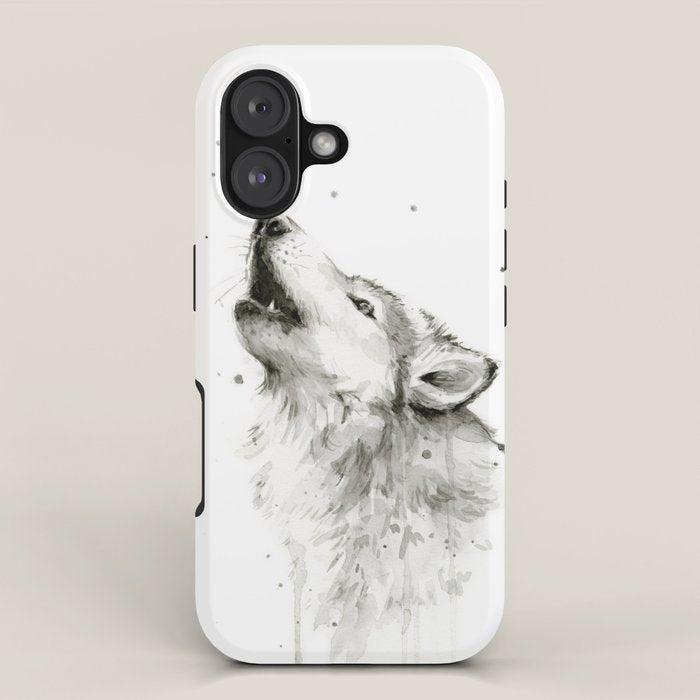 Wolf Howling iPhone Case Gallery Image 1