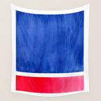 Rothko Abstract Mid Century Modern Minimalist Colorful Simple Nautical Red Blue Wall Tapestry Gallery Image 4