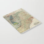 Vintage Map of The Texas Oil and Gas Fields (1920) Notebook Gallery Image 2
