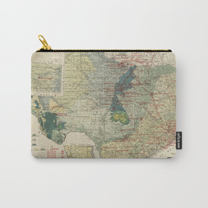 Vintage Map of The Texas Oil and Gas Fields (1920) Carry All Pouch Gallery Image 1