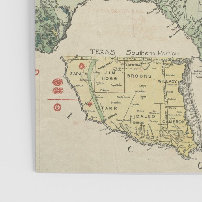 Vintage Map of The Texas Oil and Gas Fields (1920) Poster Gallery Image 3
