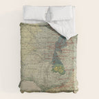 Vintage Map of The Texas Oil and Gas Fields (1920) Duvet Cover Gallery Image 6