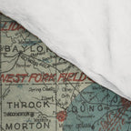 Vintage Map of The Texas Oil and Gas Fields (1920) Comforter Gallery Image 4