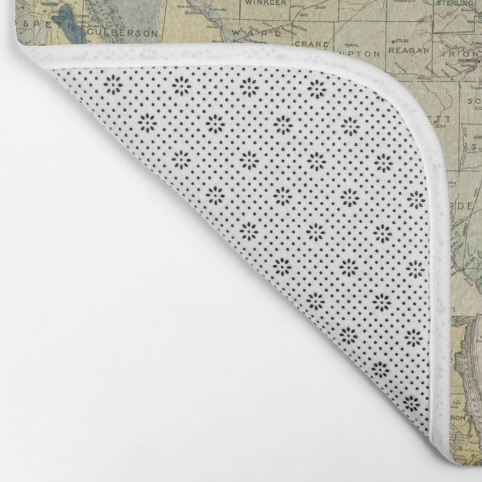 Vintage Map of The Texas Oil and Gas Fields (1920) Bath Mat Gallery Image 2