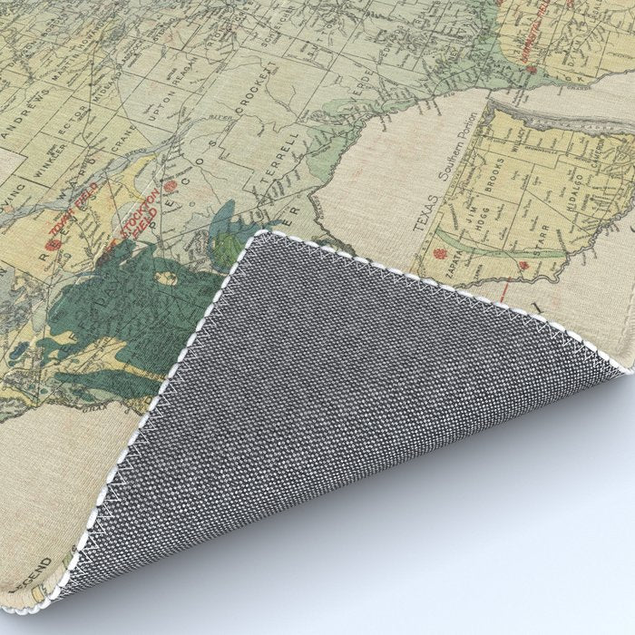 Vintage Map of The Texas Oil and Gas Fields (1920) Rug Gallery Image 4