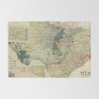 Vintage Map of The Texas Oil and Gas Fields (1920) Rug Gallery Image 2