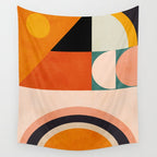 retro minimal geometric 1 Wall Tapestry Gallery Image 4