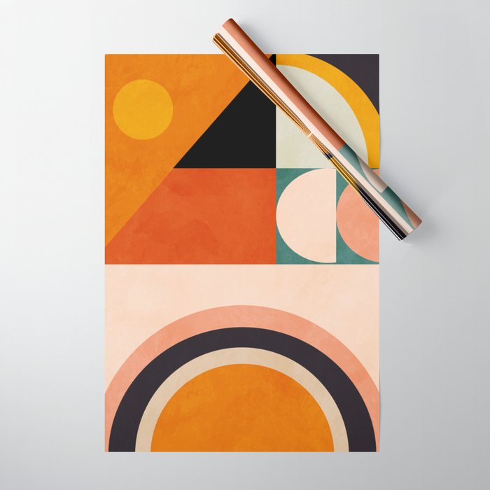 retro minimal geometric 1 Wrapping Paper Gallery Image 1