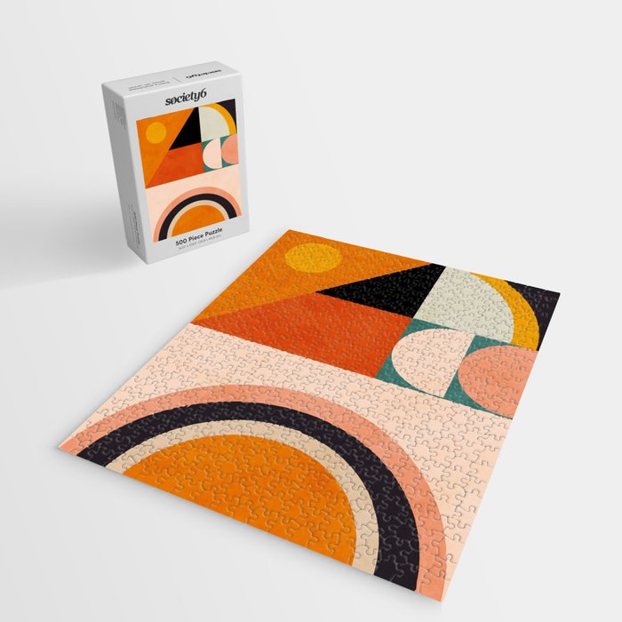 retro minimal geometric 1 Jigsaw Puzzle Gallery Image 2