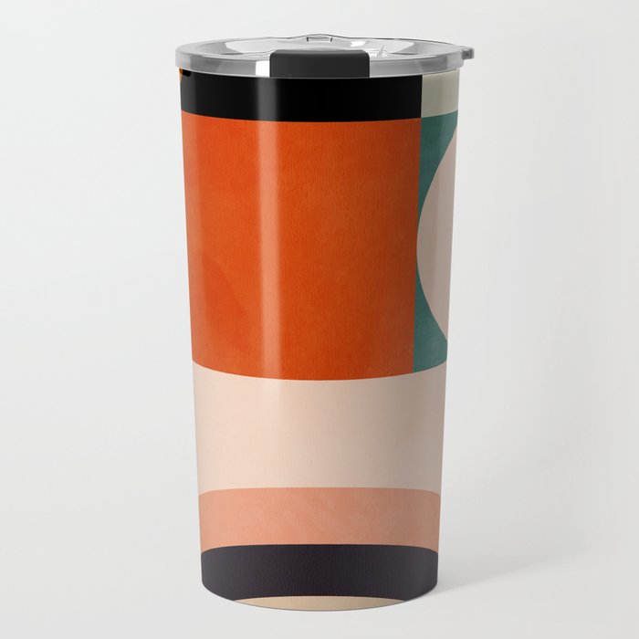 retro minimal geometric 1 Travel Mug Gallery Image 1