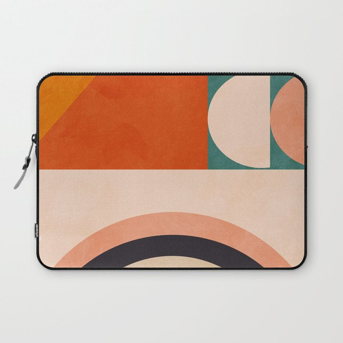 retro minimal geometric 1 Laptop Sleeve Gallery Image 1