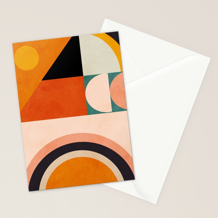 retro minimal geometric 1 Stationery Card Gallery Image 2