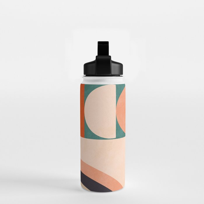 retro minimal geometric 1 Water Bottle Gallery Image 2
