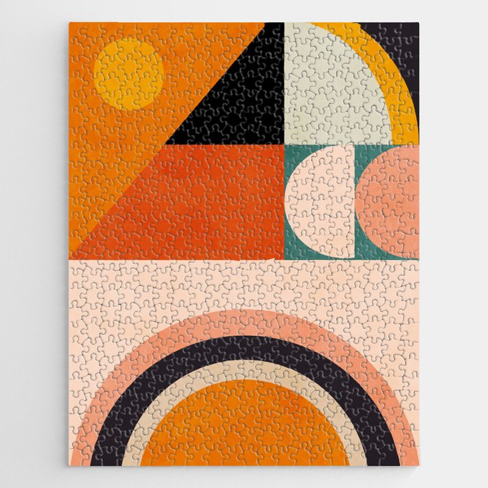 retro minimal geometric 1 Jigsaw Puzzle Gallery Image 1
