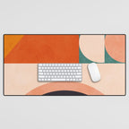 retro minimal geometric 1 Desk Mat Gallery Image 1