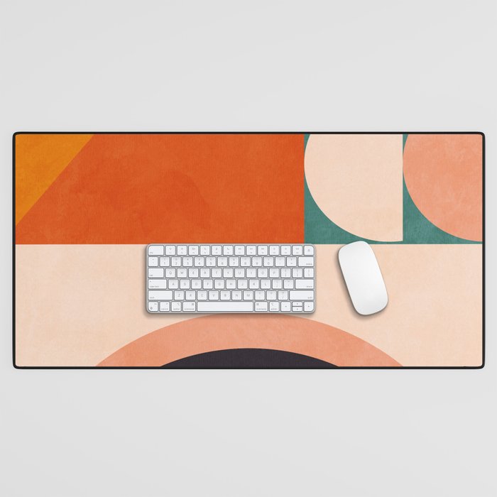 retro minimal geometric 1 Desk Mat Gallery Image 1