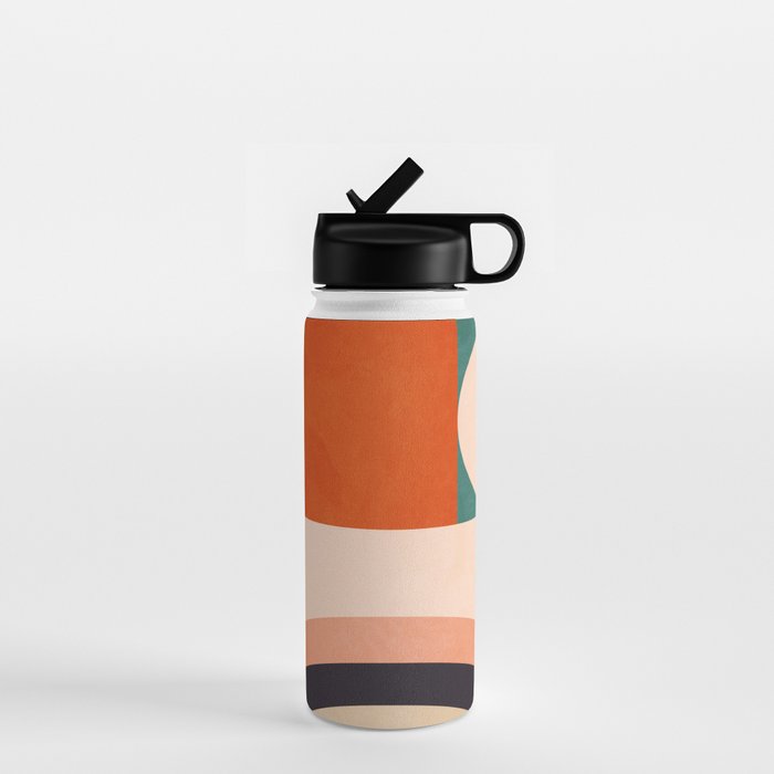 retro minimal geometric 1 Water Bottle Gallery Image 1