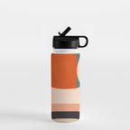 retro minimal geometric 1 Water Bottle Gallery Image 1