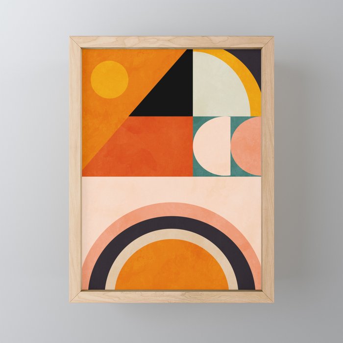 retro minimal geometric 1 Mini Art Print Gallery Image 1