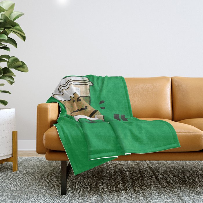 Strong Coffee Throw Blanket Gallery Image 1