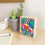 Colorful Memphis Milano Modern Geometric Shapes - 80s 90s retro electroclash pop art Aztec Mini Art Print Gallery Image 2