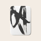 Brushstroke 2 - simple black and white Bath Mat Gallery Image 1