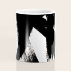 Brushstroke 2 - simple black and white Coffee Mug Gallery Image 4