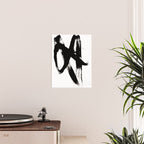 Brushstroke 2 - simple black and white Poster Gallery Image 2