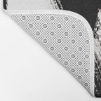 Brushstroke 2 - simple black and white Bath Mat Gallery Image 2