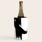 Brushstroke 2 - simple black and white Wine Chiller Gallery Image 3