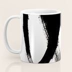 Brushstroke 2 - simple black and white Coffee Mug Gallery Image 3