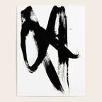 Brushstroke 2 - simple black and white Poster Gallery Image 4
