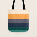 Mid Century Modern Minimalist Color Block Pattern Yellow Grey Green Tote Bag Gallery Image 1