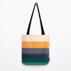 Mid Century Modern Minimalist Color Block Pattern Yellow Grey Green Tote Bag Gallery Image 2