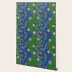 Authentic Aboriginal Art - The River (green) Wallpaper Gallery Image 2