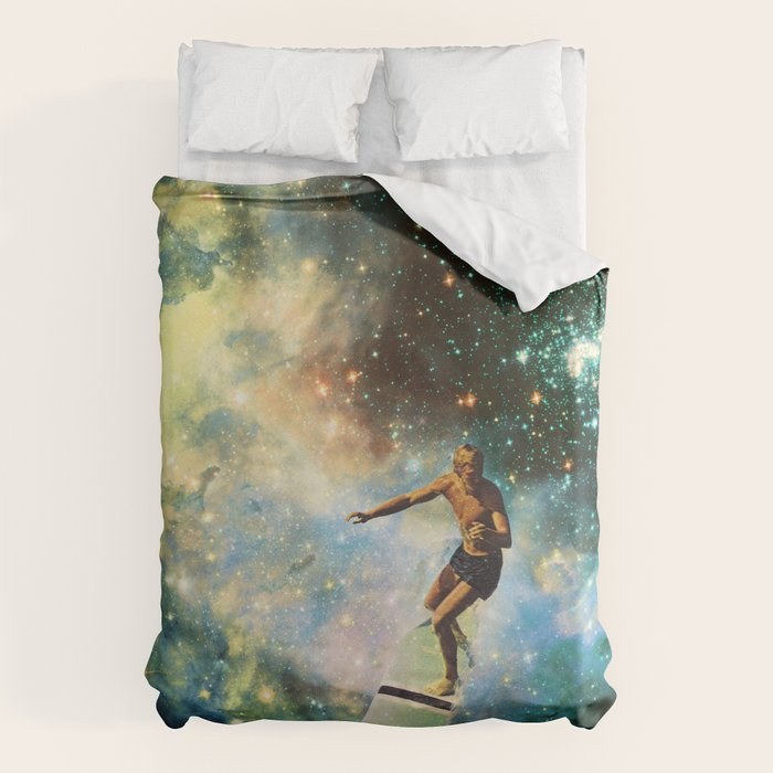Cosmic Surfer Duvet Cover Gallery Image 1