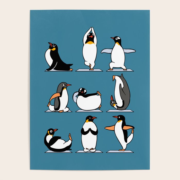 Penguin Yoga Poster Gallery Image 4