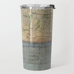 Vintage Utah Beach D-Day Invasion Map (1944) Travel Mug Gallery Image 2